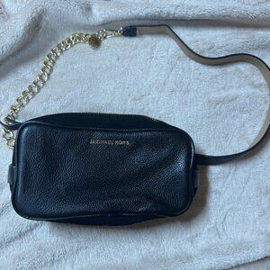 MICHAEL‎ Michael Kors Pebble Leather Belt Bag With Chain Strap